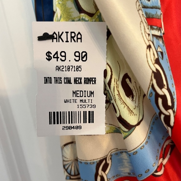 AKIRA INTO THIS COWL NECK ROMPER MEDIUM - Picture 4 of 5